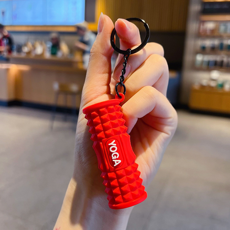 Mini Porte-clés à Rouleau En Mousse De Yoga, Anti-Stress, Fitness, Cadeau Pour Les Amateurs De Yoga - votrecollierprenomfr