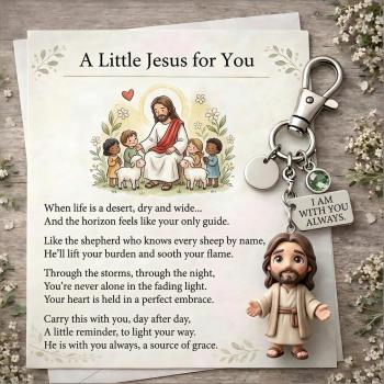 A Little Jesus For You Porte-clés Avec Pierre De Naissance Ensemble Cadeau De Carte Poème Réconfortant Little Mary Pocket Reminder Porte-clés Avec Pierre De Naissance Ensemble De Cartes De Prière Inspirantes - votrecollierprenomfr