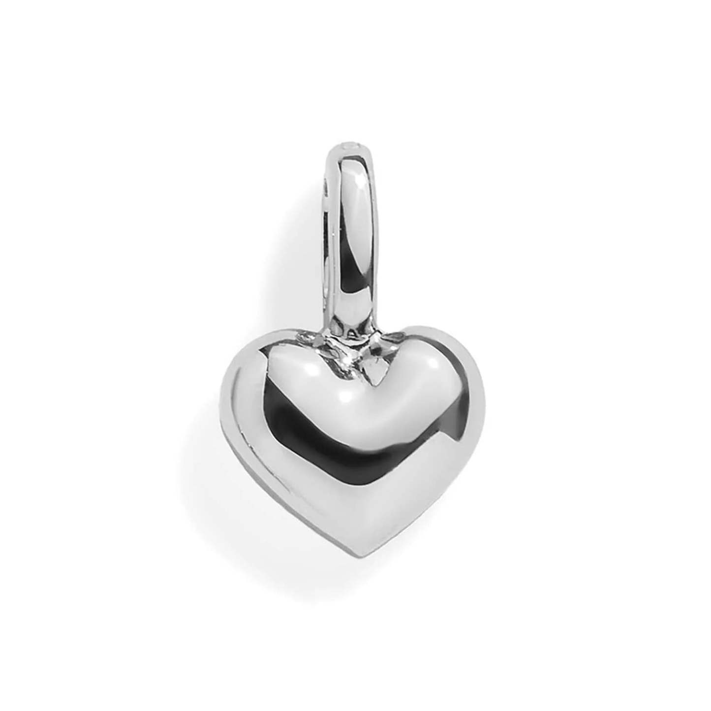 Charme Coeur Gonflé - Argent - votrecollierprenomfr