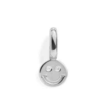 Charme Visage Smiley - Argent - votrecollierprenomfr