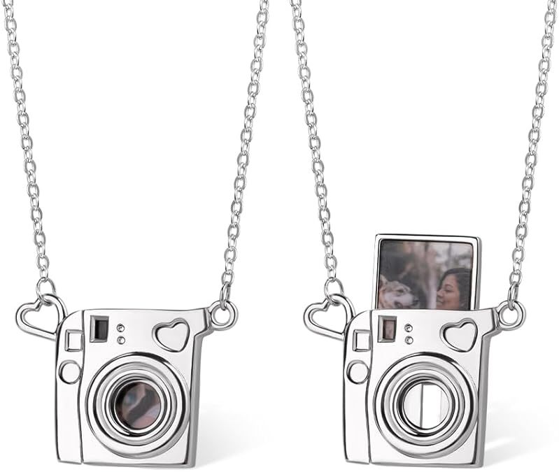 Pendentif Appareil Photo Personnalisé, Collier Appareil Photo Vintage Avec Photo Amovible Et Bijou Personnalisé De Souvenirs D'amour Pour Elle/lui - votrecollierprenomfr