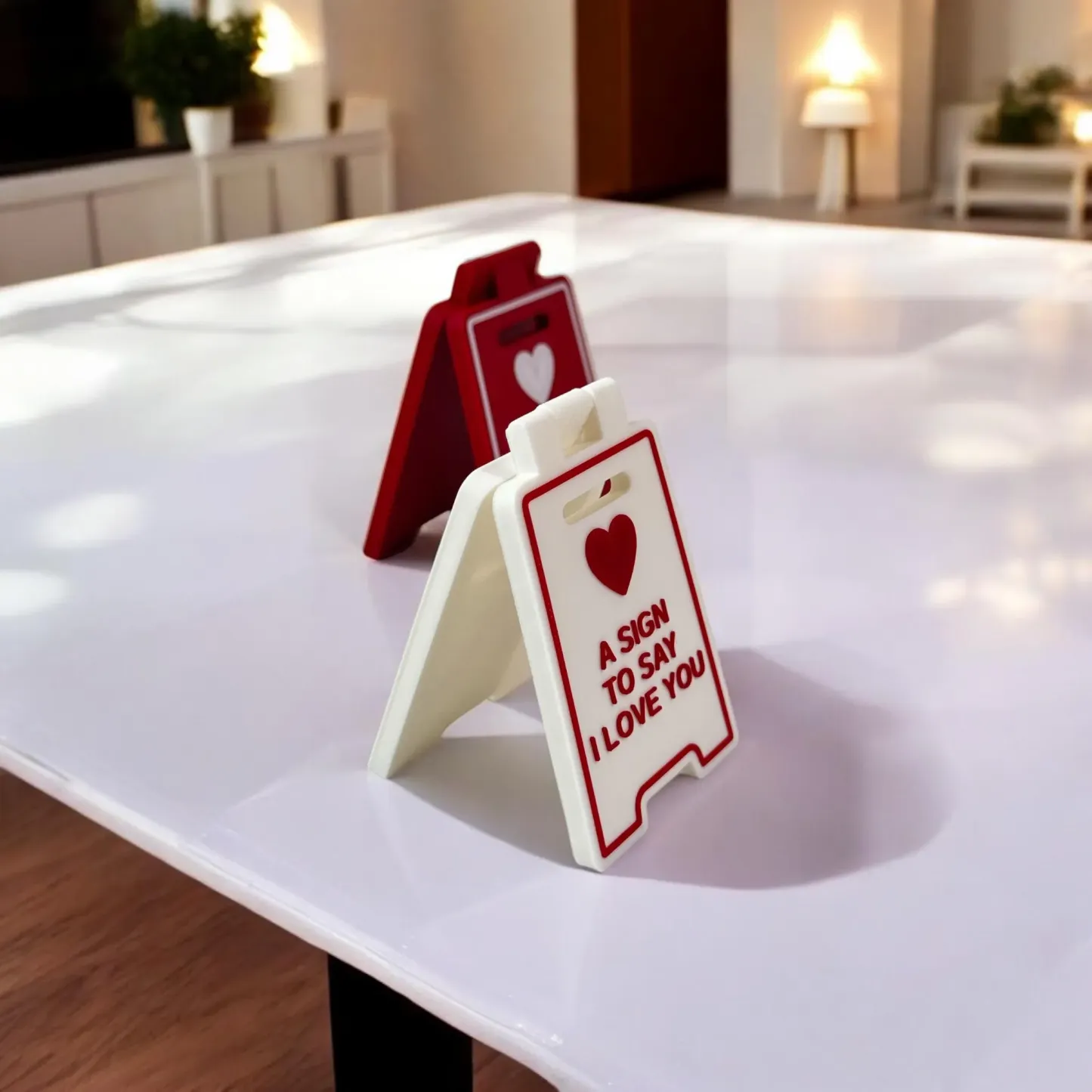 Texte Personnalisé Mini Signe D'amour Décor De Bureau Personnalisé Gravé Signe D'amour Couple Romantique Décor De Bureau Cadeaux De Saint Valentin - votrecollierprenomfr