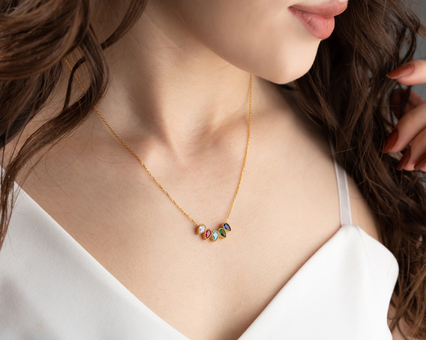 Pendentif Personnalisé Avec Pierre De Naissance Familiale – Plusieurs Formes Disponibles. Pierres Pour Les Mamans Et Les Êtres Chers. - votrecollierprenomfr