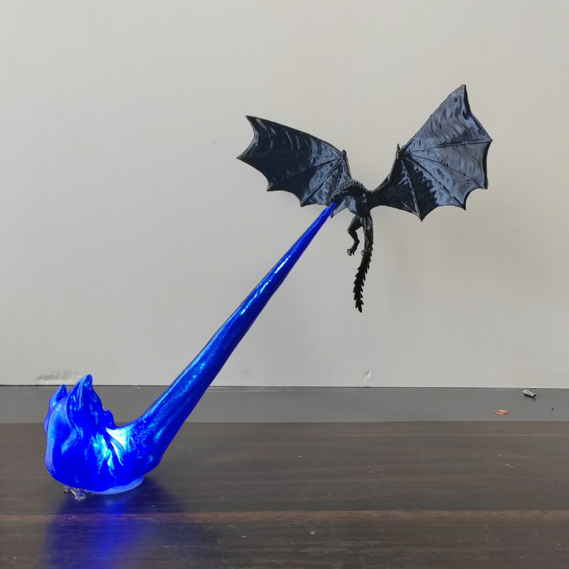 Lampe De Table LED Dragon Volant Cracheur De Feu, Imprimée En 3D - Décoration De Table - Veilleuse Dragon Volant Cracheur De Feu - Cadeau D'Halloween - votrecollierprenomfr