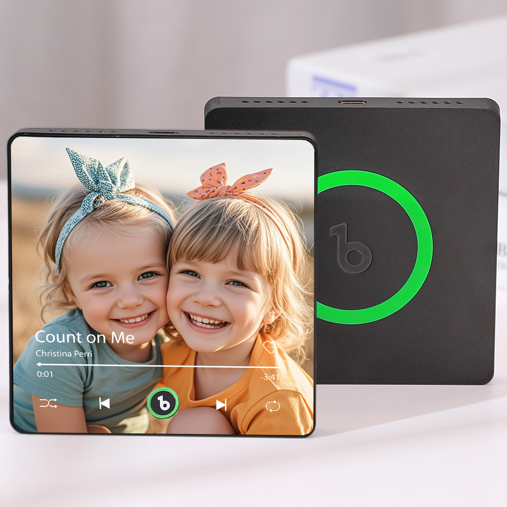 New 4.0 Upgrade Custom Music Fridge Magnet Christmas Gift Colorful Frame Album Fridge Magnet Can Play Songs	 Can Upload Your Music