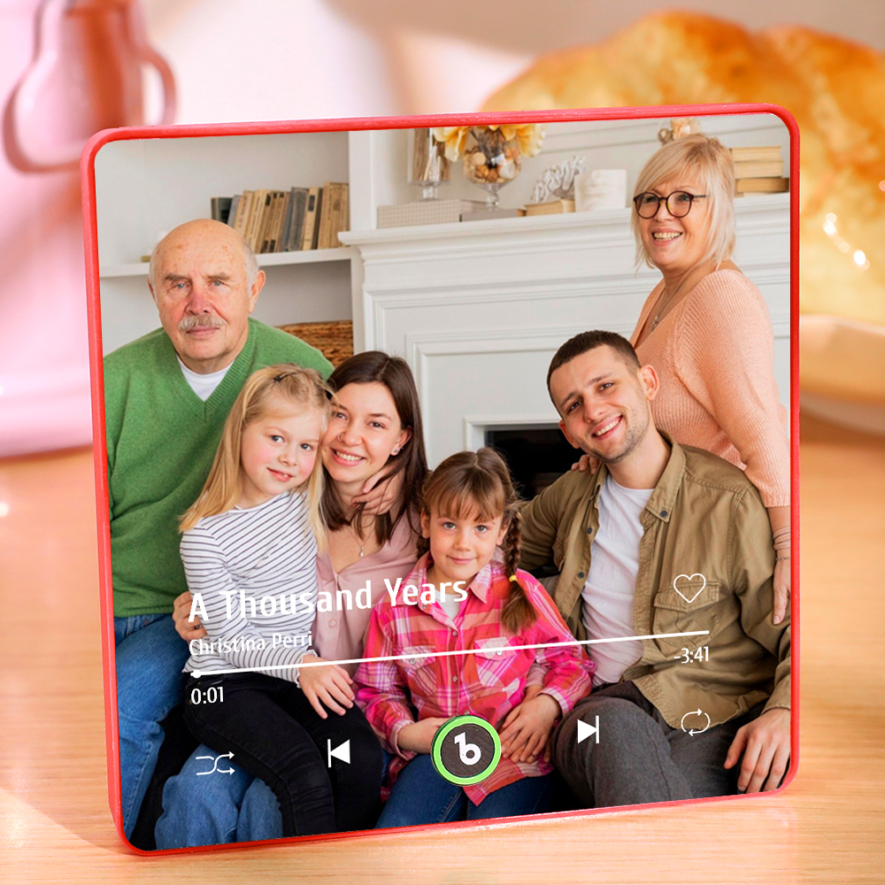 New Upgrade Custom Music Fridge Magnet Christmas Gift for Family Colorful Frame Album Fridge Magnet Can Play Songs	 Can Upload Your Music