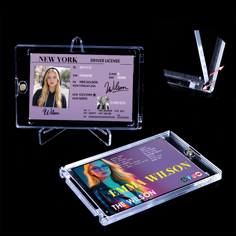 Custom NFC Music Card Tap-to-Play Music Card 3.37x2.13in Personalized Acrylic Desk Decor Stand Turn Your Favorite Artist into NFC Keychain Pop/R&B/Hip-Hop Gift for Her