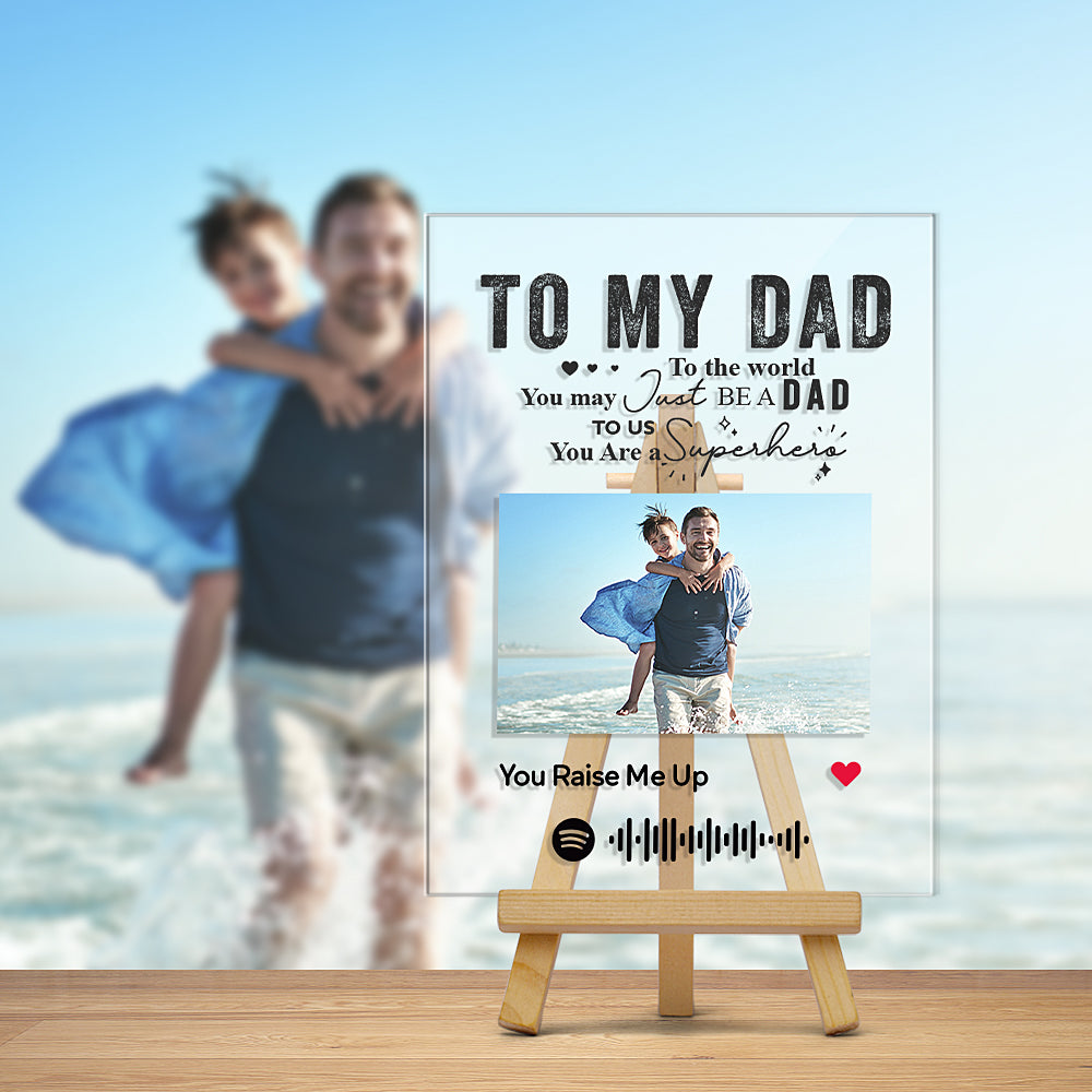 Father's Day Gifts - Personalized Spotify Code Music Plaque Night Light