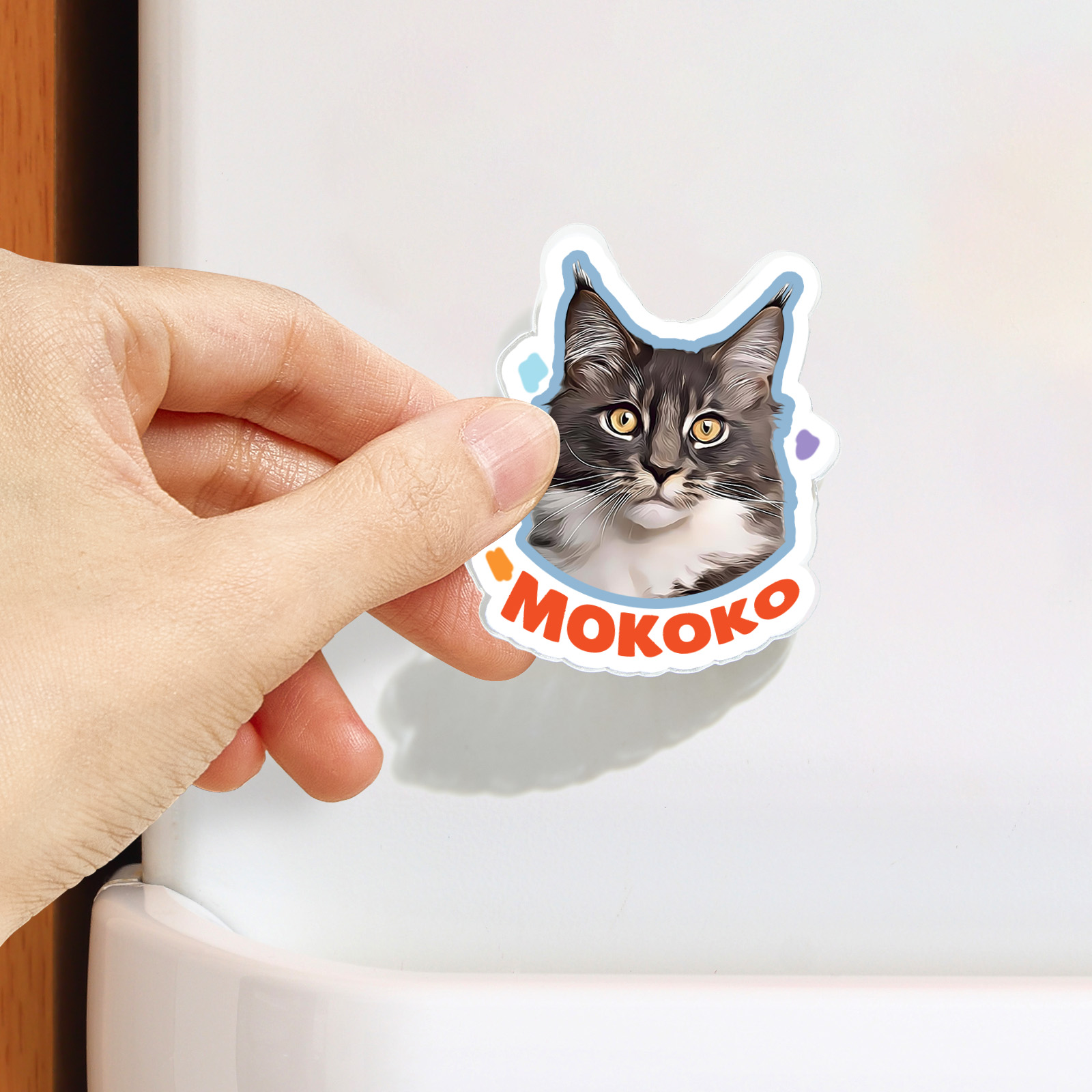 Personalized Pet Photo Acrylic Fridge Magnets Custom Image Keepsake