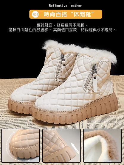 爆款厚底防滑短靴
