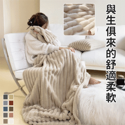 高品質法蘭絨加厚保暖毛毯，三秒升溫10度，加厚布料鎖溫快，軟糯觸感貼膚超舒服