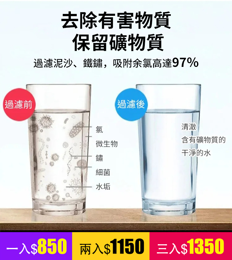 【廚衛兩用】五重過濾龍頭淨水器