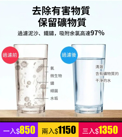 【廚衛兩用】五重過濾龍頭淨水器