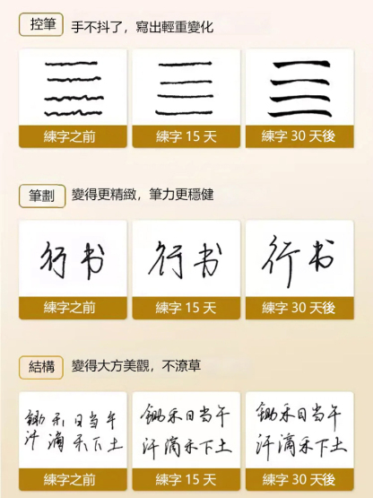 【15天練好字】硬筆凹槽魔法字帖