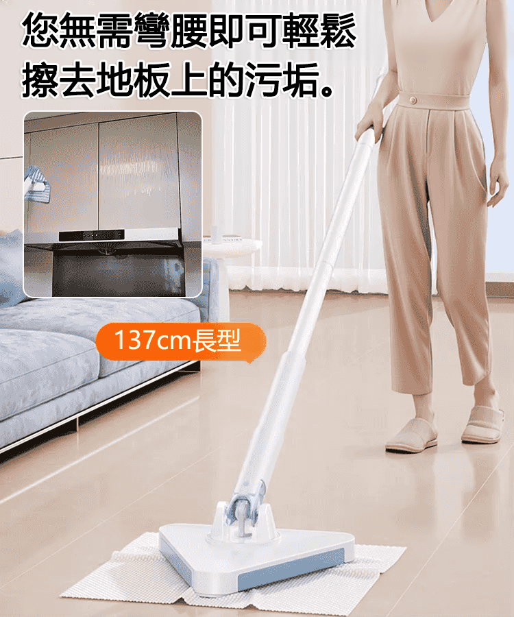 【不髒手】自動夾取懶人拖把，一踩自動甩乾污漬，連頭髮絲都能一鍵刮乾淨
