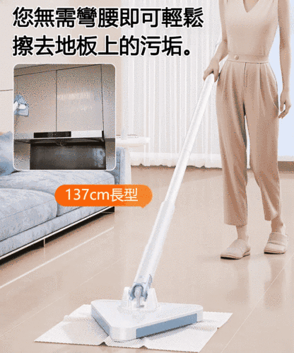 【不髒手】自動夾取懶人拖把，一踩自動甩乾污漬，連頭髮絲都能一鍵刮乾淨