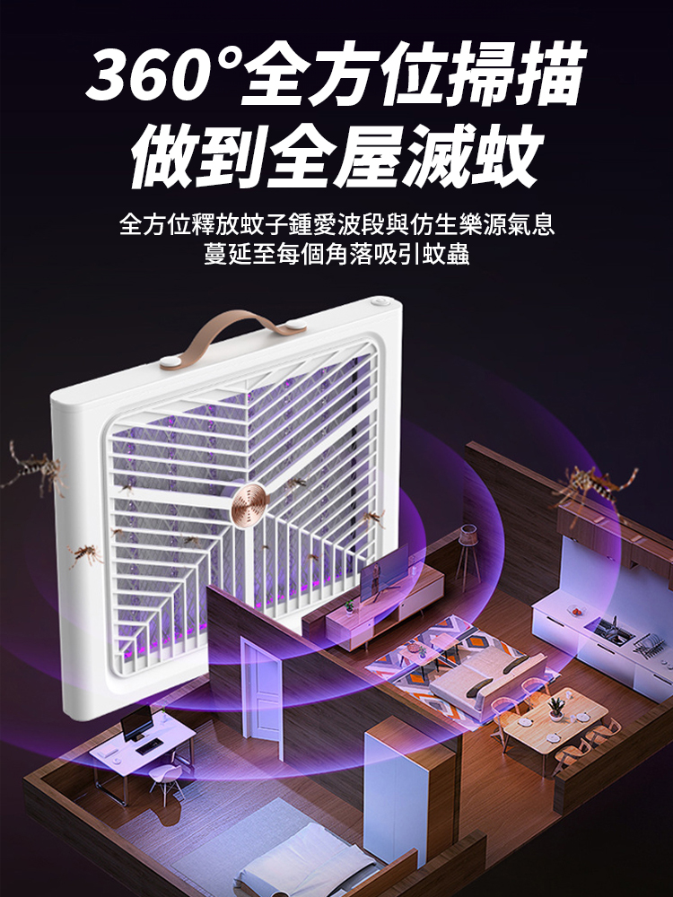 【全屋零蚊蟲】USB充電戶外滅蚊燈