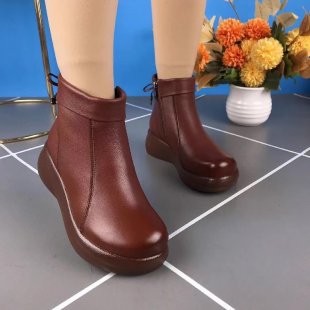 優雅復古軟底軟面馬丁靴
