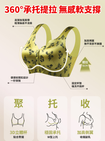 貴族風花卉流光緞面無痕內衣