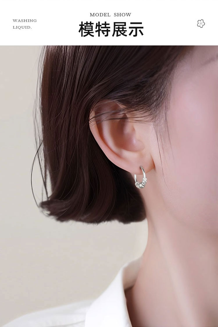 時來運轉銀耳扣，螺旋設計超靈動，純銀耐戴不發黑，吉祥寓意，精緻質感