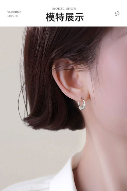 時來運轉銀耳扣，螺旋設計超靈動，純銀耐戴不發黑，吉祥寓意，精緻質感