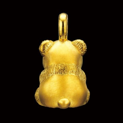 純金のパンダ ダイヤモンド入り 24金製宝飾 ペンダント ネックレス 純金 パンダ