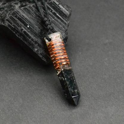 エリート シュンガイト オルゴナイト ペンダント 調節可能 5g EMF 保護ネックレス