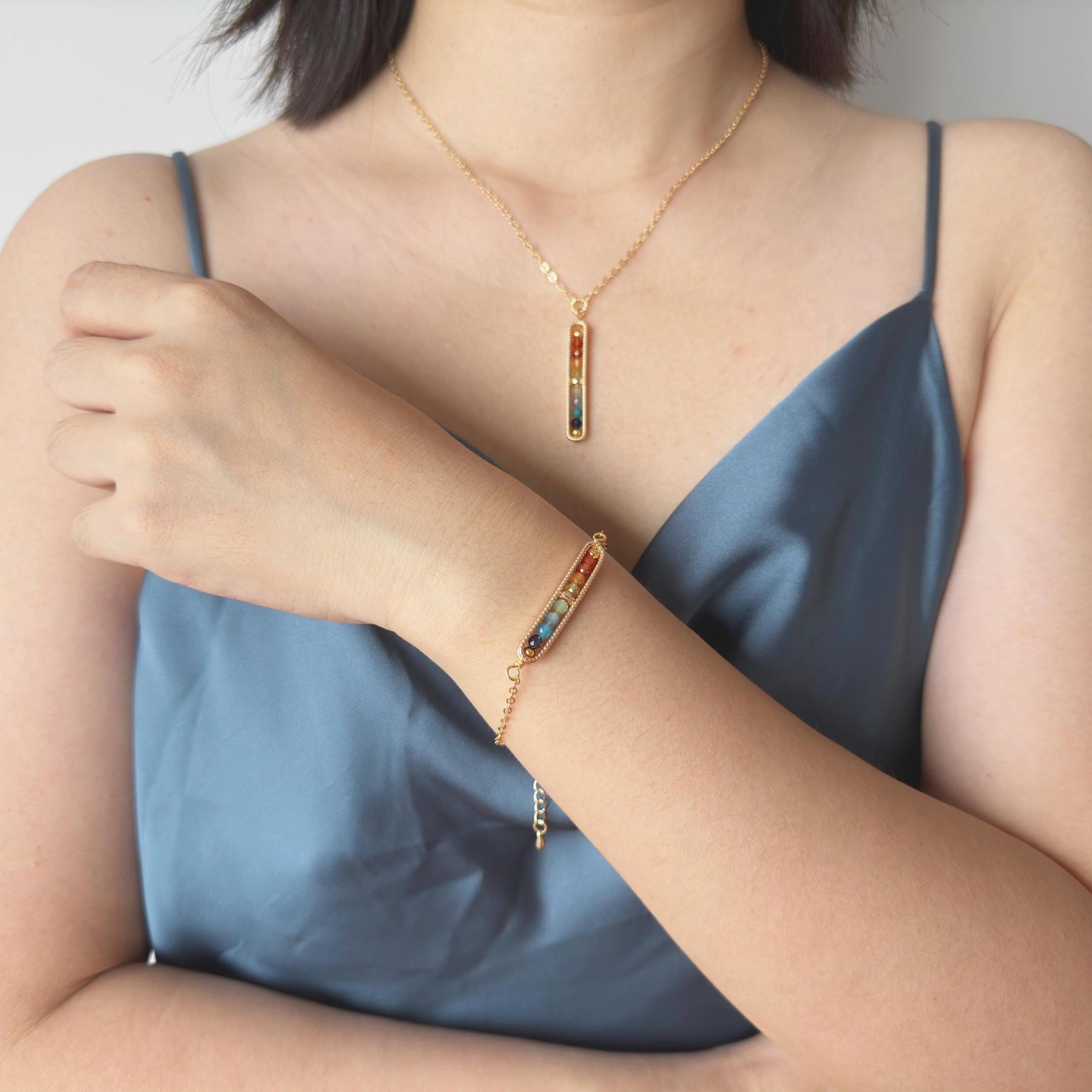 パーソナライズされた上品なクリスタルブレスレット、本物の 3 mm 宝石、彼女へのユニークなギフト、母親、姉妹、親友へのクリスマスギフト