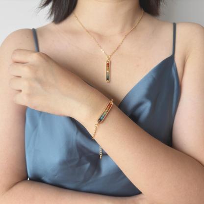 パーソナライズされた上品なクリスタルブレスレット、本物の 3 mm 宝石、彼女へのユニークなギフト、母親、姉妹、親友へのクリスマスギフト
