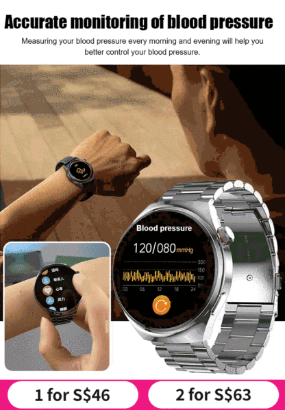 Steel strap Watch4 Pro blood sugar watch