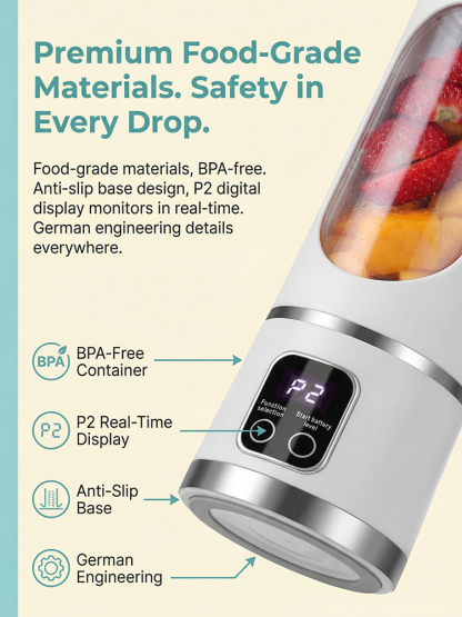 【Health Hack】🍃BlendPro™ - Professional-Grade Blender in Your Pocket！Lightweight & USB Rechargeable！