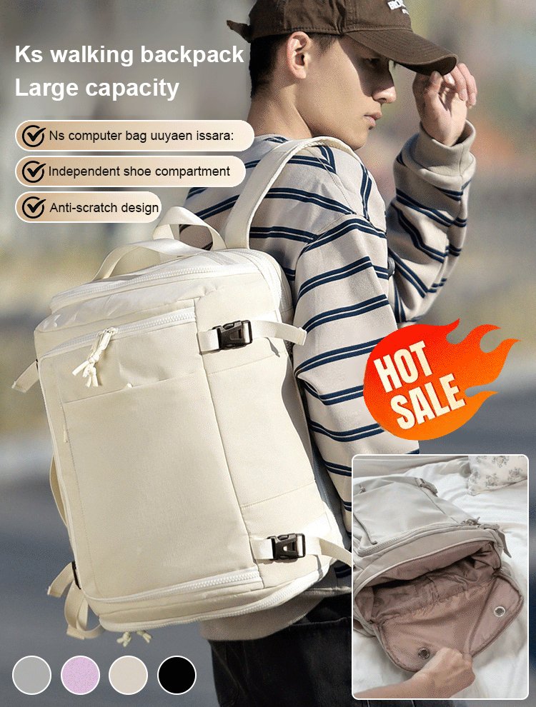 [Hold the whole world] Box-style large-capacity luggage backpack