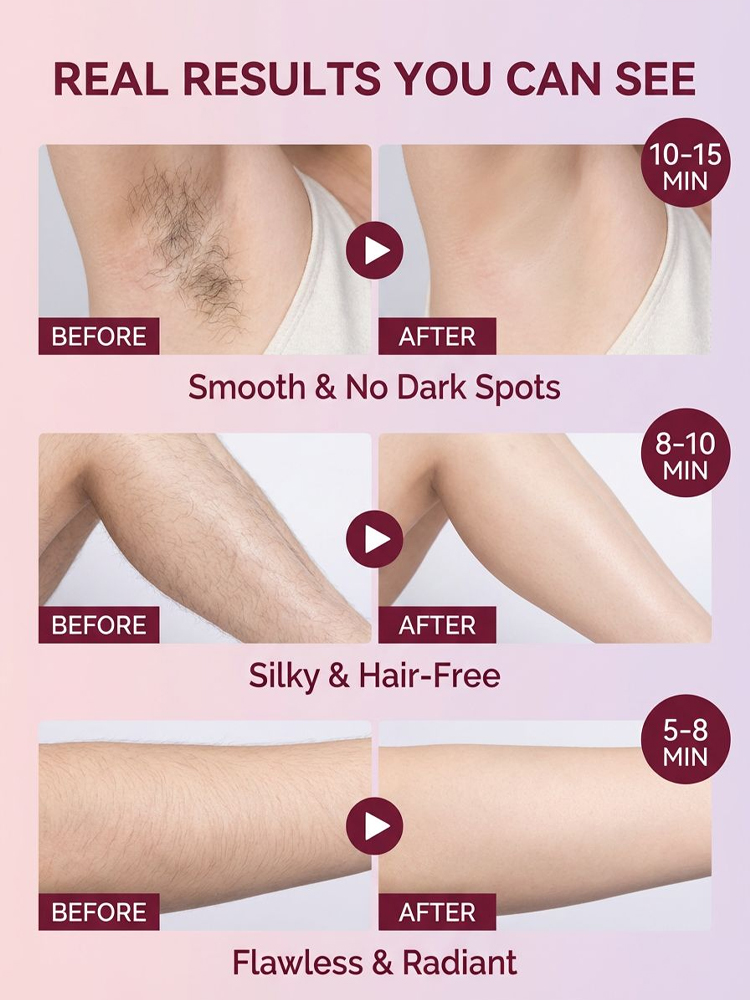 【Intimate Care Solution】🥥🍃🏅PureGlide™ - Safe for Your Most Sensitive Areas！100% Sting-Free Hair Removal！Gentle Coconut Formula for Silky Skin！