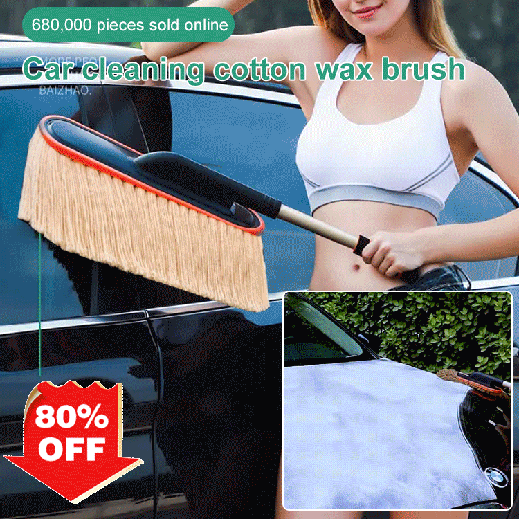 Cotton wax car cleaning mop