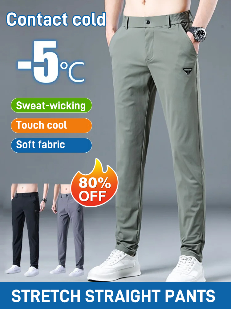 Stretch straight pants (both leisure and sports)
