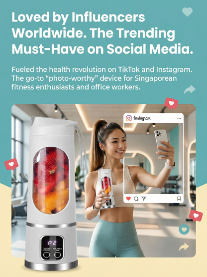 【Health Hack】🍃BlendPro™ - Professional-Grade Blender in Your Pocket！Lightweight & USB Rechargeable！