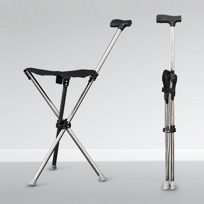 Folding Crutch Chair - High-Strength Aluminum, Lightweight & Multi-Use