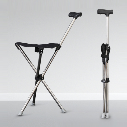Folding Crutch Chair - High-Strength Aluminum, Lightweight & Multi-Use