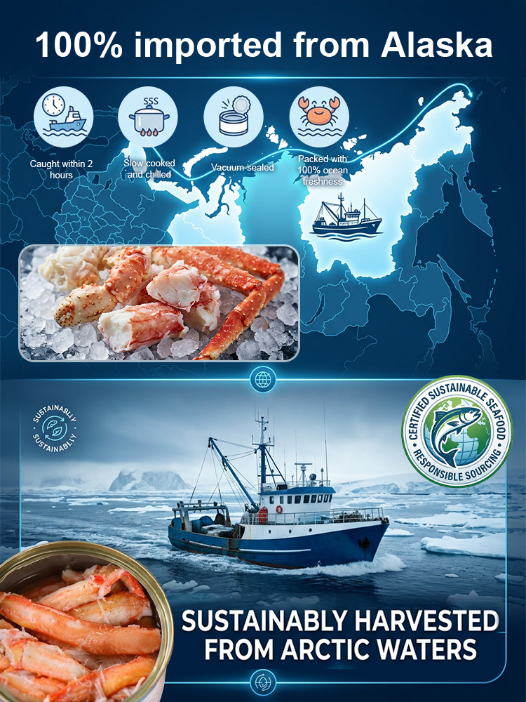 【Five-Star Flavor】🌟DeepSeaLegs™ -🦀 World’s Finest Giant Leg Meat！👅High Protein, Low Fat, 100% Natural！🍀