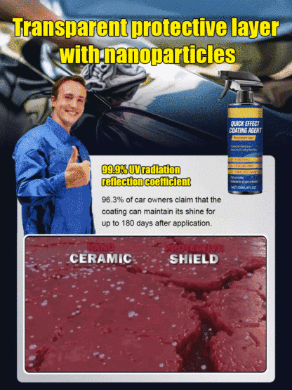 🌐Ultimate 5-in-1 Car Nano Coating Spray | Hydrophobic Ceramic Shield, Scratch Repair & High-Gloss Shine | Waterless Wash & UV Protection
