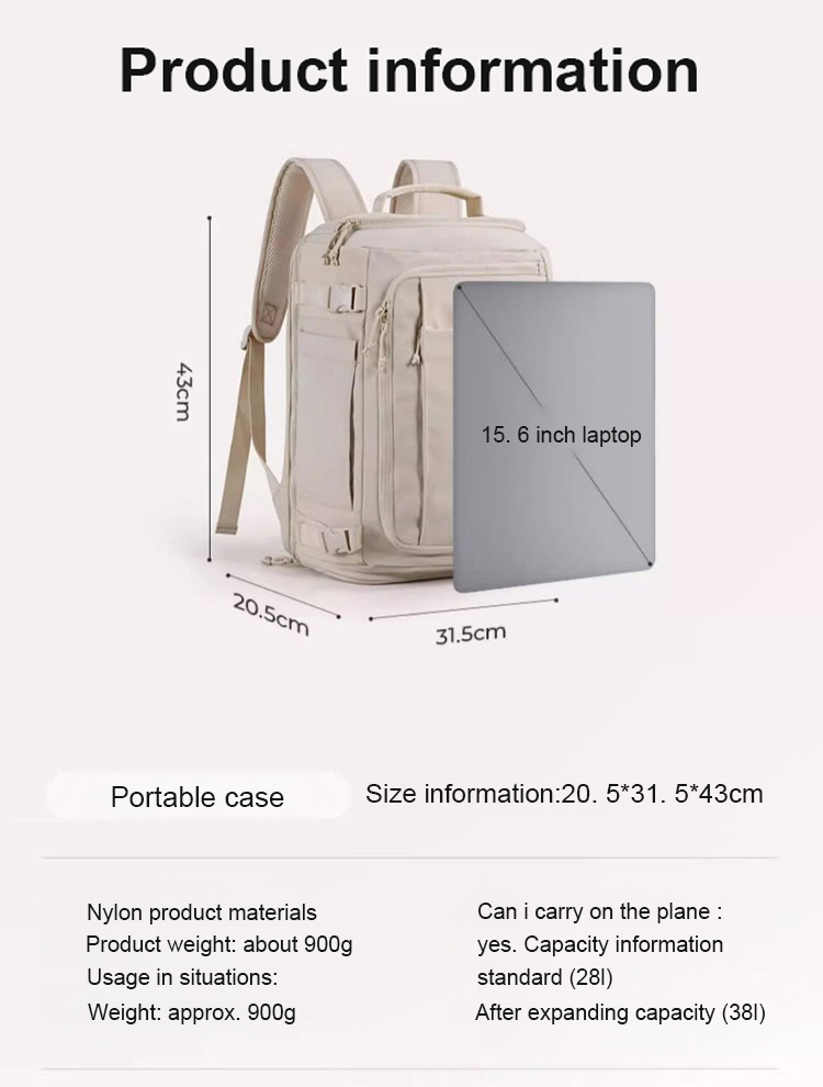 [Hold the whole world] Box-style large-capacity luggage backpack