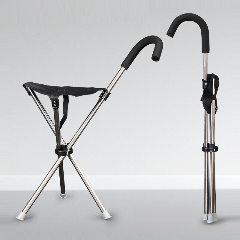 Folding Crutch Chair - High-Strength Aluminum, Lightweight & Multi-Use