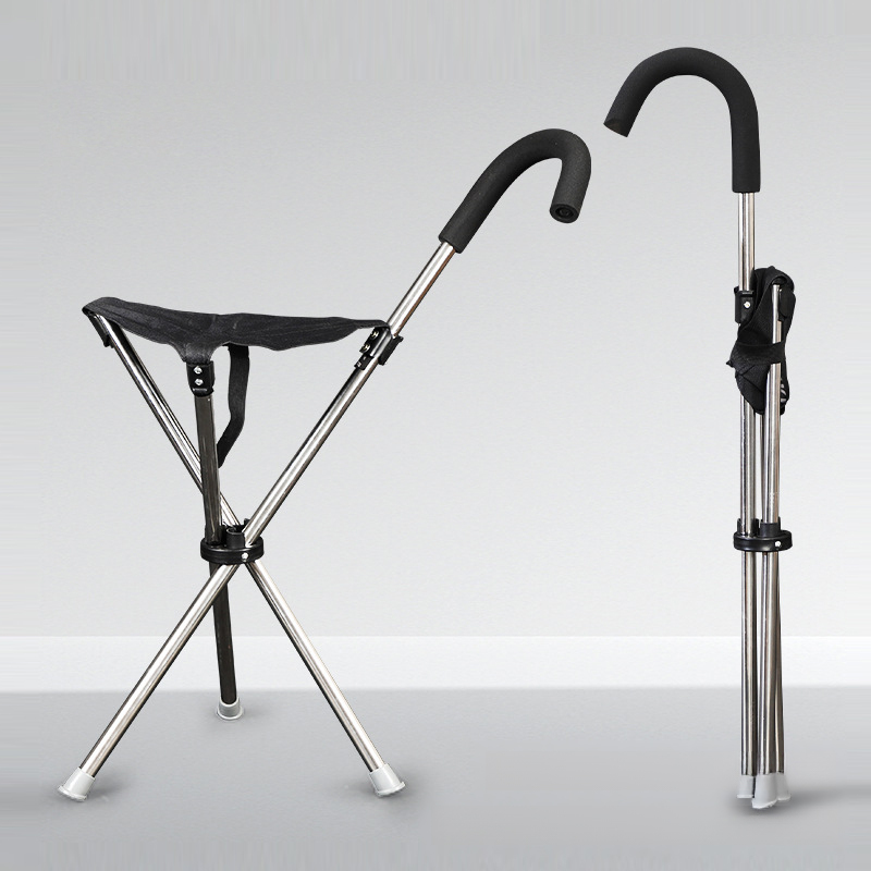 Folding Crutch Chair - High-Strength Aluminum, Lightweight & Multi-Use