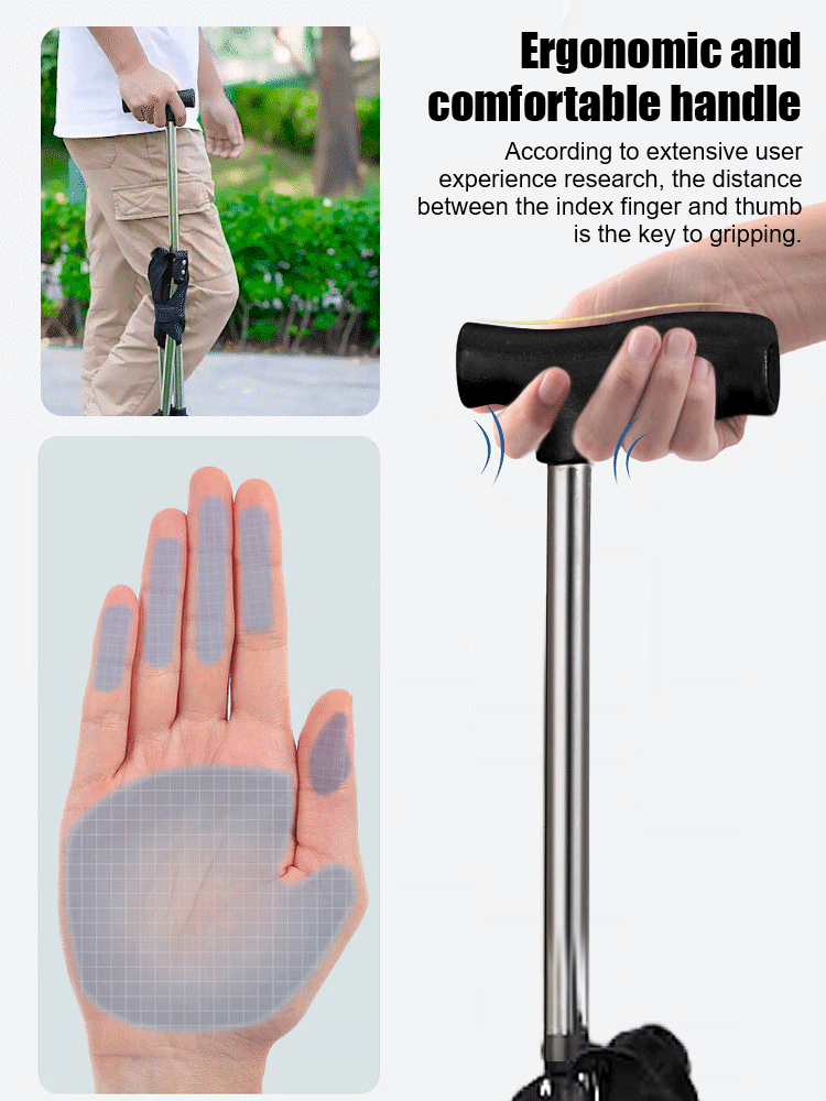 Folding Crutch Chair - High-Strength Aluminum, Lightweight & Multi-Use