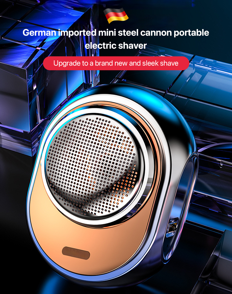⚡️ German-Engineered Mini Steel Cannon - Portable Electric Shaver for Precision & Comfort