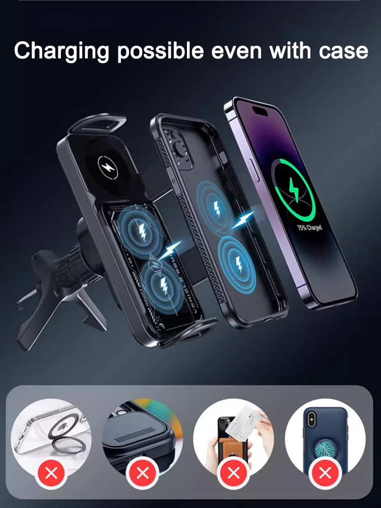 Smart induction wireless car holder