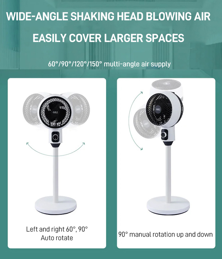 TurboQuiet™ Floor Fan - 3-Second Fast Cooling with Ultra-Quiet Performance
