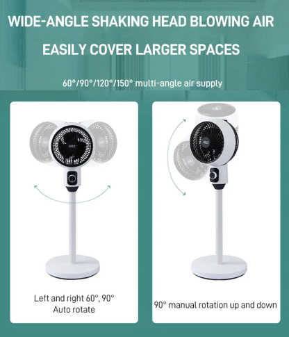 TurboQuiet™ Floor Fan - 3-Second Fast Cooling with Ultra-Quiet Performance