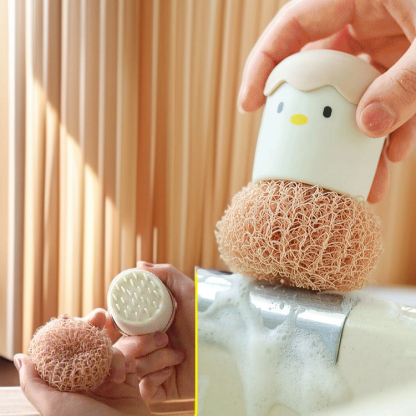 Creative Eggshell Chicken Fiber Cleaning Brush