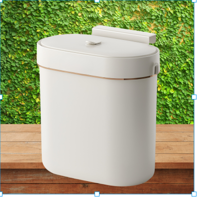 Trash can wall mounted with lid and gap kitchen trash can home high-end storage bin